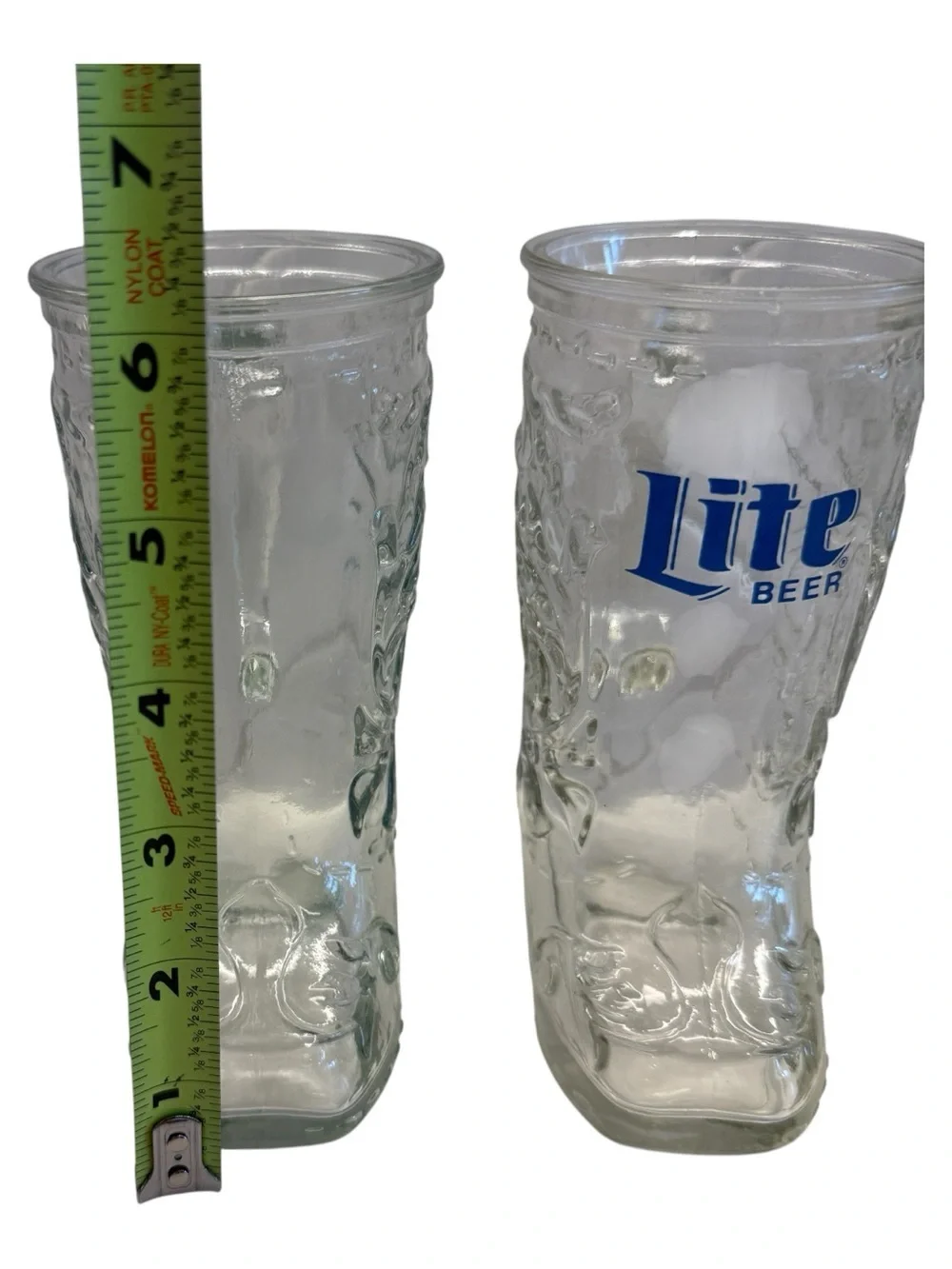 Vintage Miller Lite Cowboy Boot Beer Glasses Set of 3 Western Barware Cowboy Mug